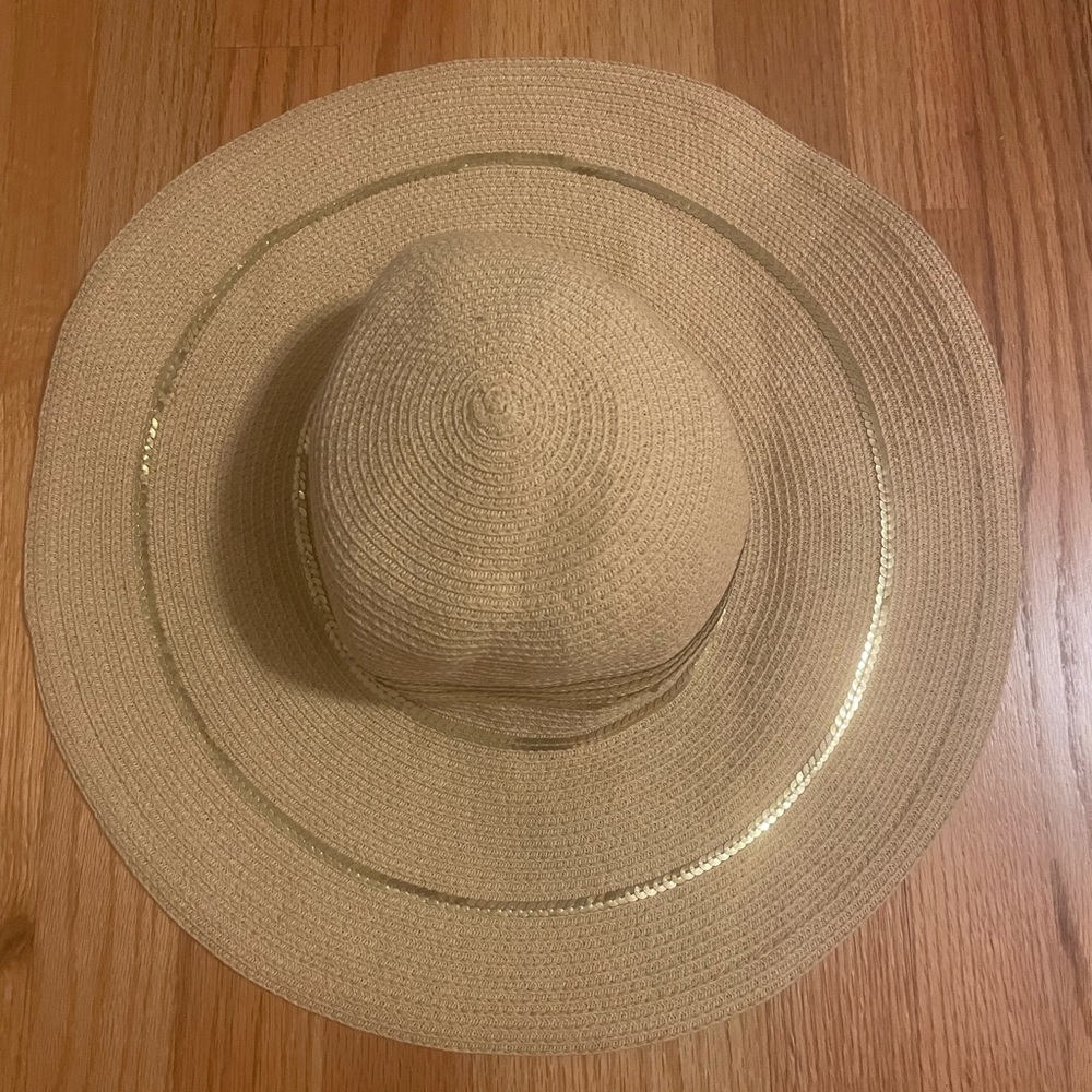J. Crew Sun Hat with Gold Sequin Embellishments - Picture 6 of 6
